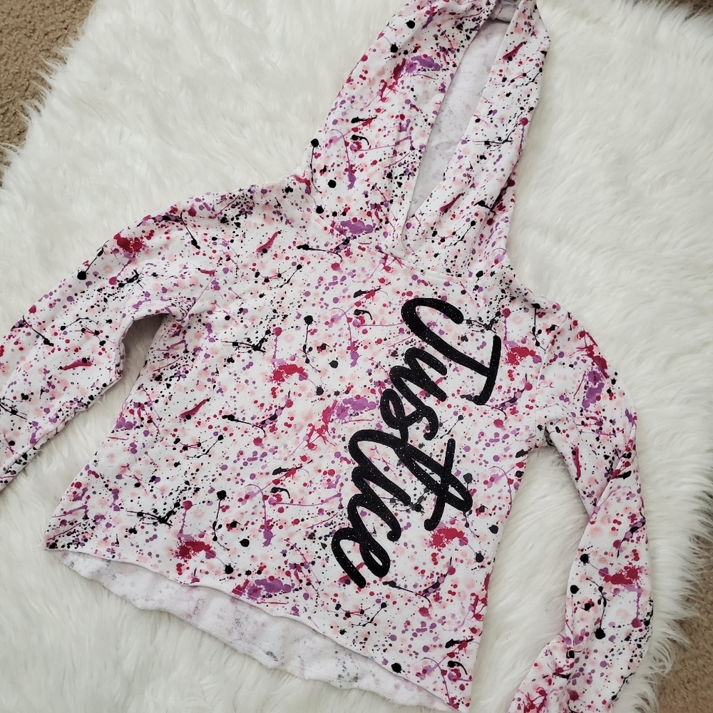 Justice girl's cropped hoodie
